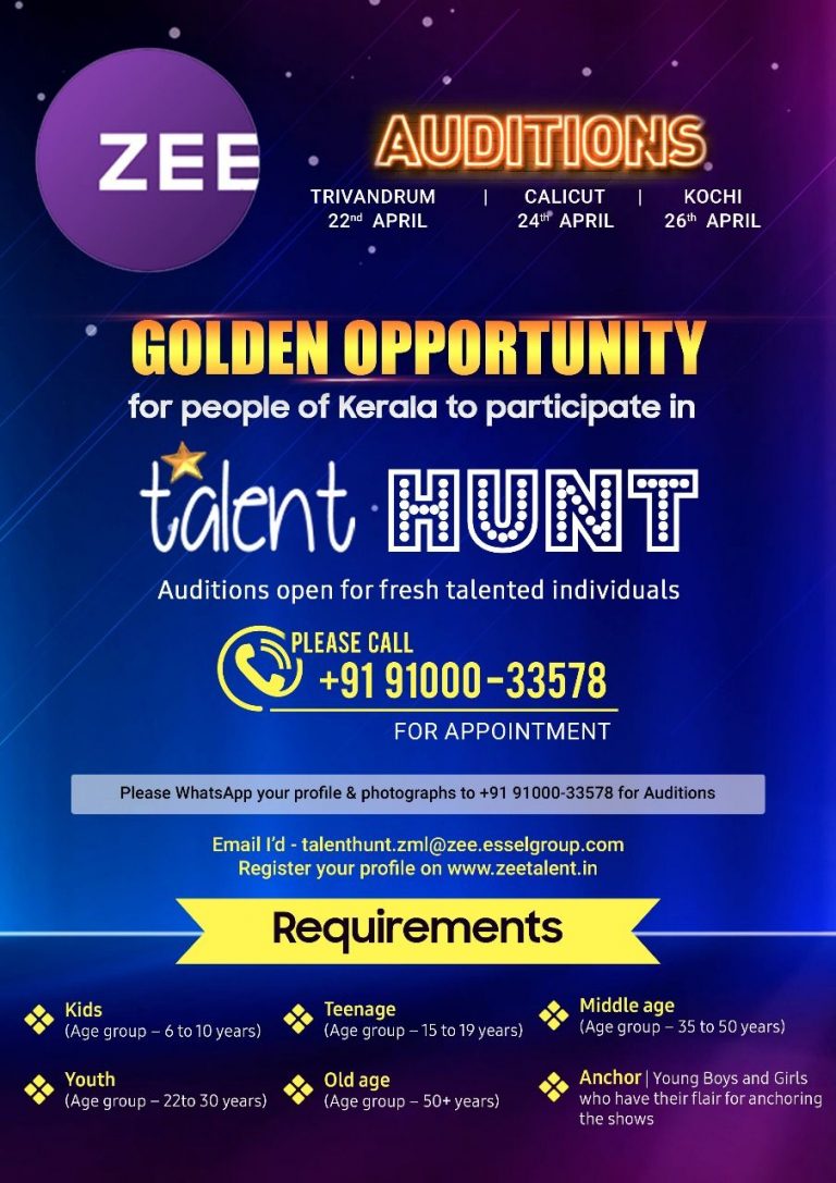 Zee Malayalam Channel Jobs