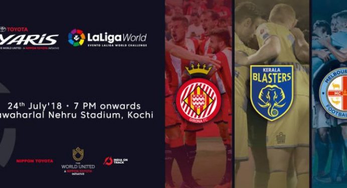Toyota Yaris LaLiga world kochi live football matches coverage available through flowers